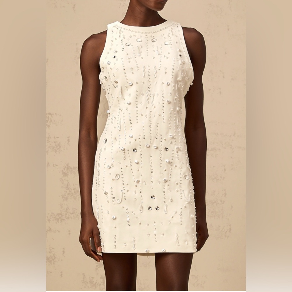 NWT Miss Rosier Flavie A-Line Embellished Mini Dress Size M